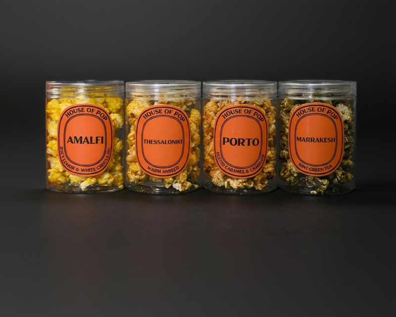 HOUSE OF POP Mediterranean Collection Artisan Popcorn