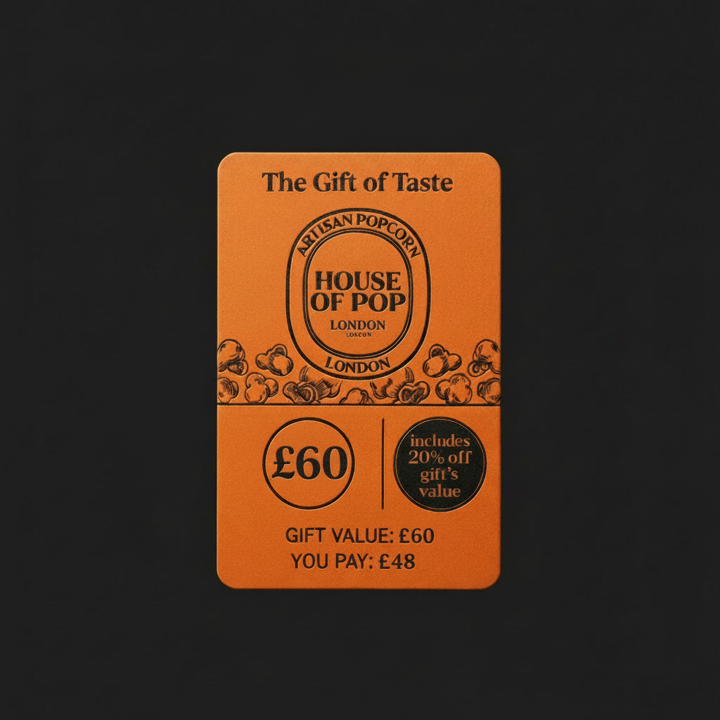 HOUSE OF POP the Gift of Taste gift card of £60