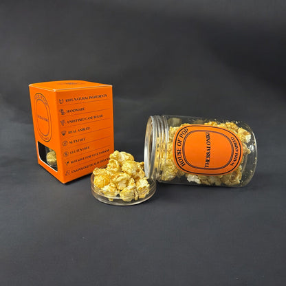 HOUSE OF POP Thessaloniki Warm Aniseed Artisan Popcorn Open Jar